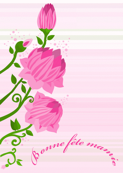 Bonne fete mamie en rose
